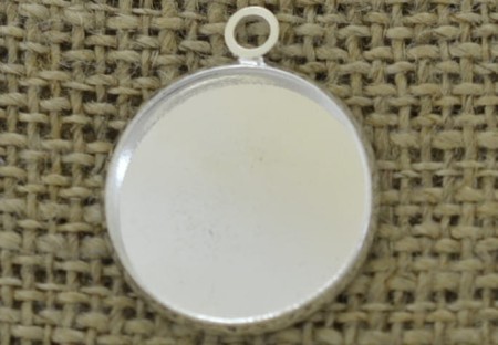 [301114] Baza medalionu srebrna na kaboszon 16mm