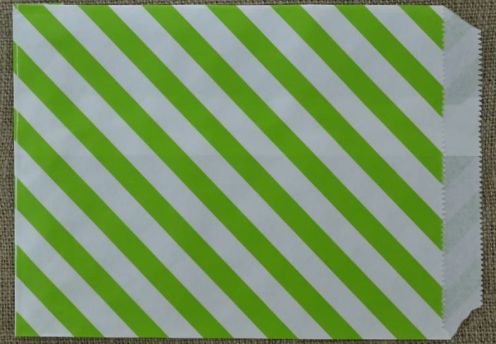 73456 Torebka papierowa zebra biało-zielona 2szt