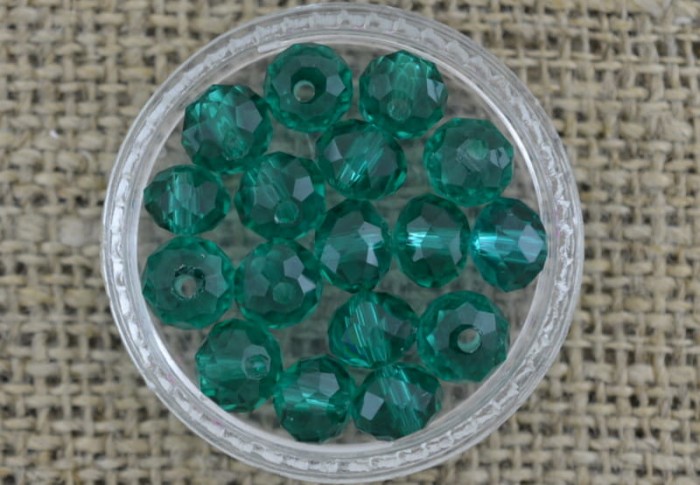 901136 Koralik fasetowany oponka 6mm miętowa 12szt