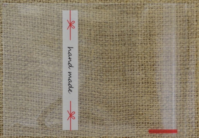  [71128] Torebki foliowe z paskiem kleju "hand made"