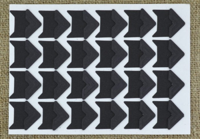 [73548] Papierowe narożniki do obrazków czarne 4szt