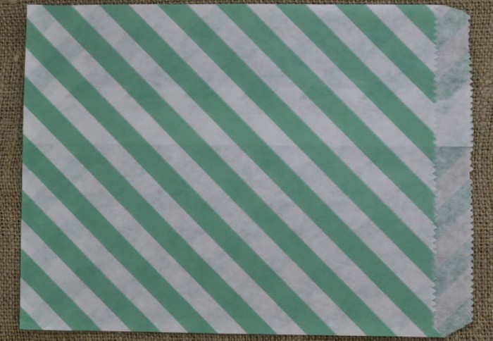 73413 Torebka papierowa zebra biało-zielona