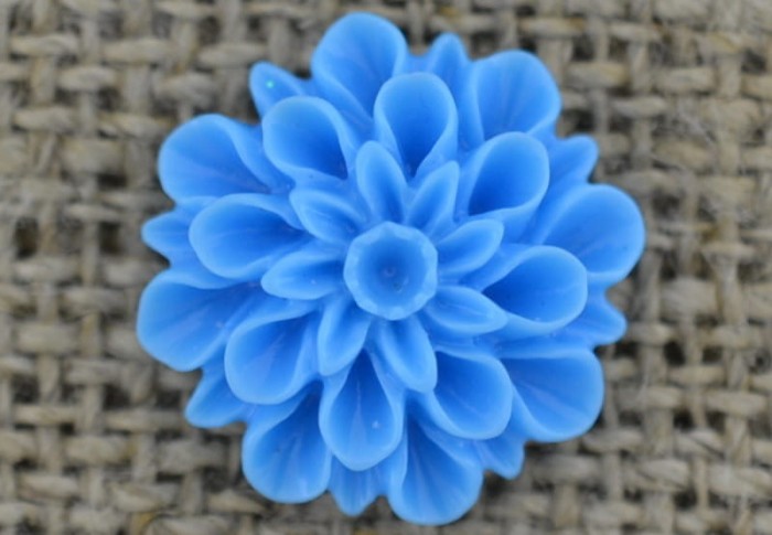 802509 Kaboszon kwiatowy dalia niebieska 15mm