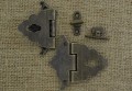  [k0806] Zamknięcie do szkatułki brąz 47*44mm