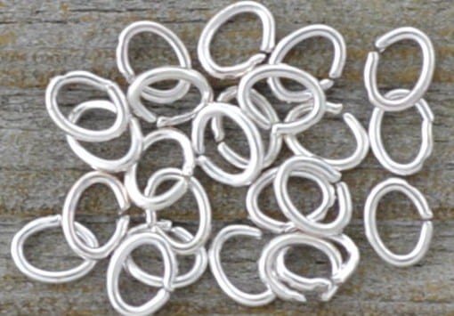  301003 Ogniwko otwarte owalne 4*3mm w kolorze srebrnym 50szt