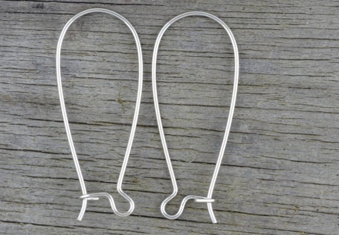 40425 Bigle zamknięte długie rybki w kolorze srebra 4 pary 