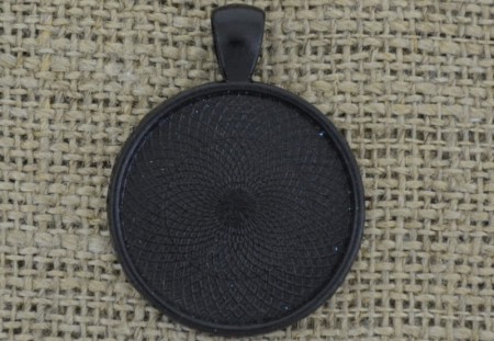 [c0104] Baza medalionu czarna na kaboszon 25mm