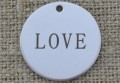 Zawieszka mała moneta "LOVE" kolor srebrny