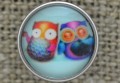 31844 Nap z kaboszonem z obrazkiem kolorowe sowy 18mm