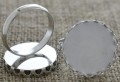 50322 Ozdobna baza pierścionka w kolorze srebrnym na kaboszon 18mm