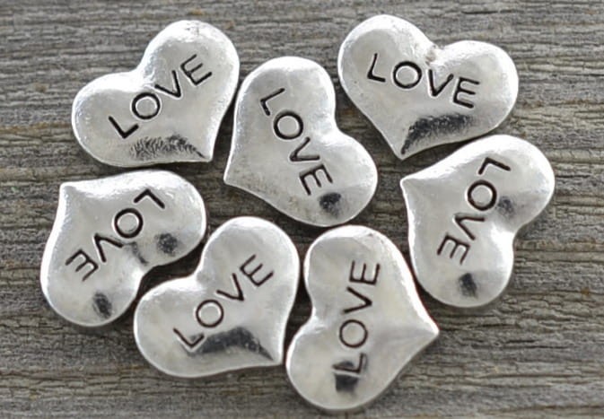 50708 Element ozdobny do sekretnika serce LOVE