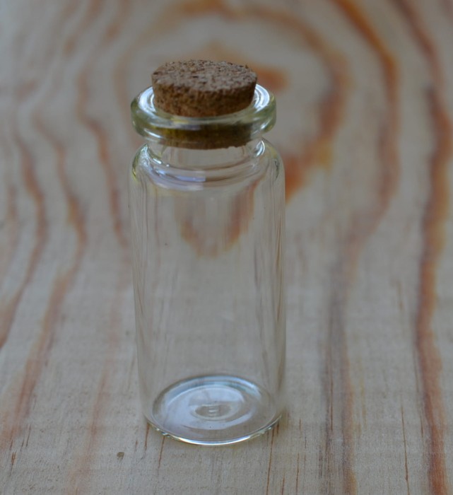  Buteleczka szklana fiolka duża do przechowywania koralików