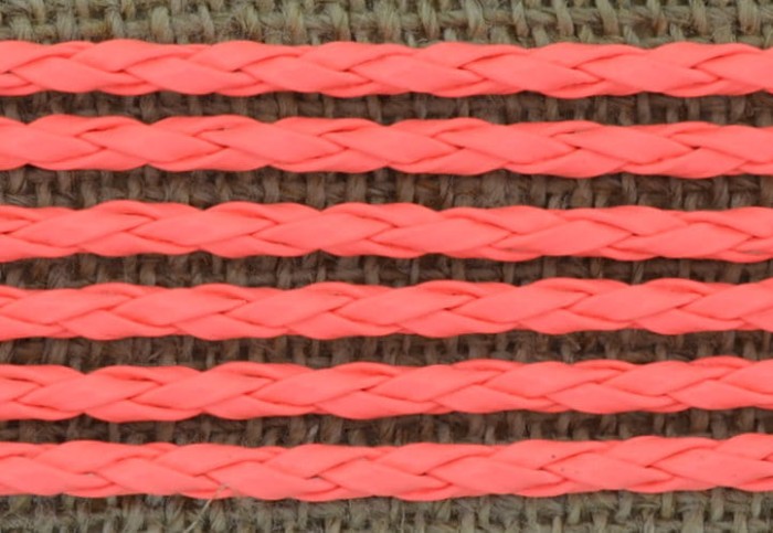  [737175] Rzemień syntetyczny pleciony 3mm neonowy łososiowy