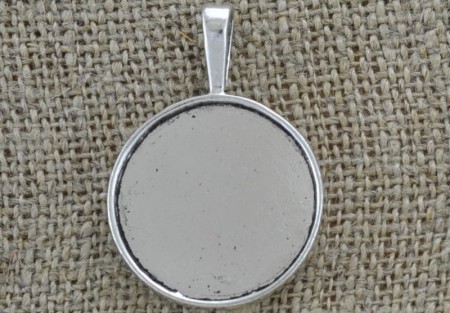 [30165] Baza medalionu srebro na kaboszon 25mm