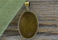 10184 Klasyczna baza medalionu w kolorze brązu na kaboszon 18*13mm
