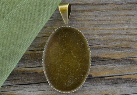 [10184] Baza medalionu brąz na kaboszon 18*13mm