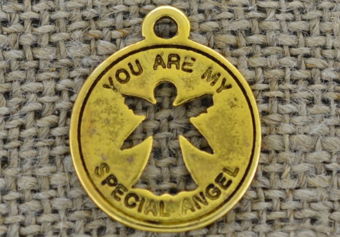  20777 Zawieszka mała moneta YOU ARE MY w kolorze złotym