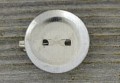 50208 Klasyczna baza broszki w kolorze srebra na kaboszon 18mm