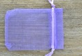 1060274 Woreczek z organzy 9*7cm jasnofioletowy 3szt