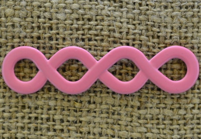 -0745 Łącznik ozdobny w kolorze różowym