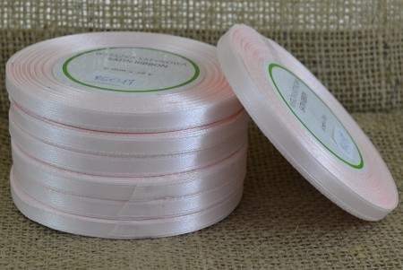 [86017] Wstążka satynowa 6mm 32mb pasteloworóżowa