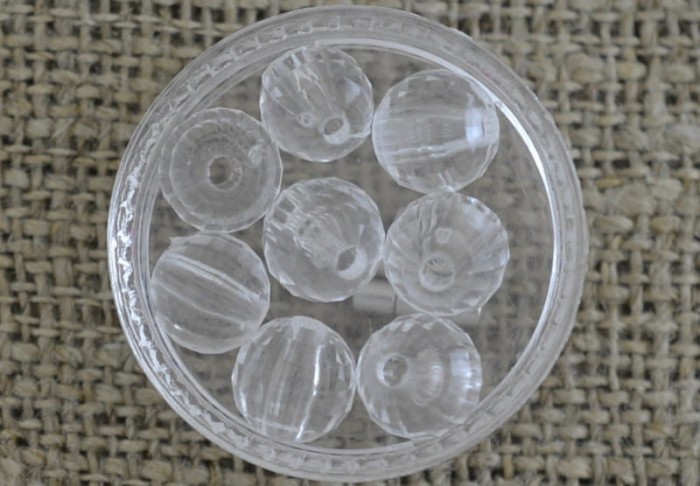  70286 Koralik fasetowany oponka 8mm przeźroczysta