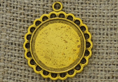 [20114] Baza medalionu złota na kaboszon 20mm