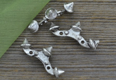 [31274] Element ozdobny łącznik kolce kolor srebra