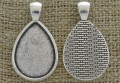 [301139] Baza medalionu srebrna kropla 25*18mm