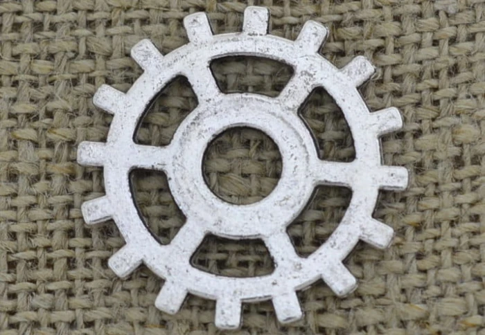 [312192] Element ozdobny steampunk tryb w kolorze srebrnym 25mm