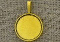 [20112] Klasyczna baza medalionu w kolorze złotym na kaboszon 25mm