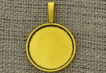 [20112] Baza medalionu złota na kaboszon 25mm