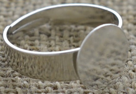 50326 Klasyczna baza pierścionka z tarczą płaską 10mm 2szt