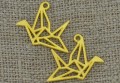 Zawieszka mała ptak origami kolor złota 2szt