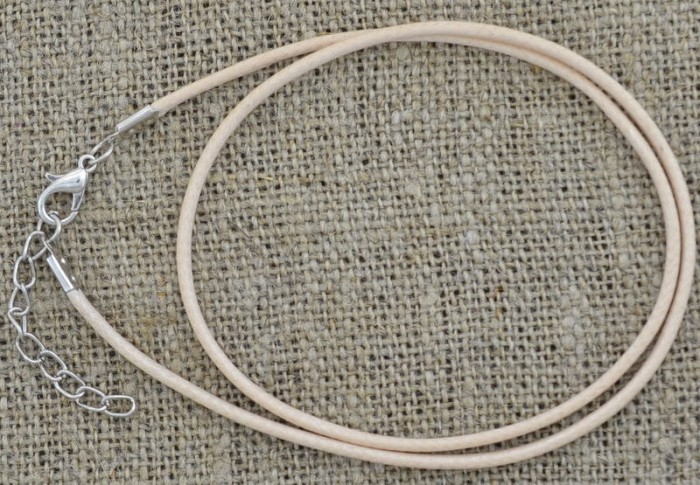 15130 Baza naszyjnika imitacja skóry beżowa