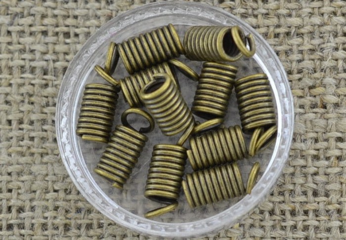 {171145} Końcówka sprężynka w kolorze brązu 3mm