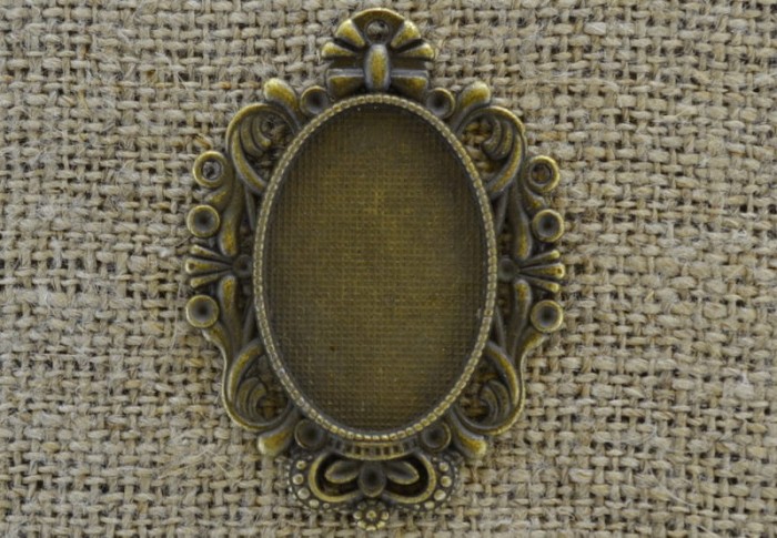 101161 Ozdobna baza kaboszonu w kolorze brązu na kaboszon 30*20mm