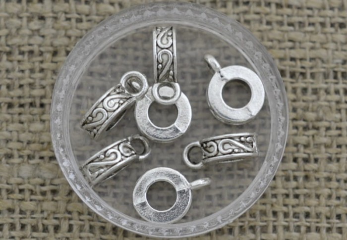 [571150] Krawatka modułowa w kolorze srebrnym