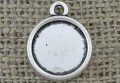  30156 Klasyczna baza medalionu w kolorze srebrnym na kaboszon 12mm