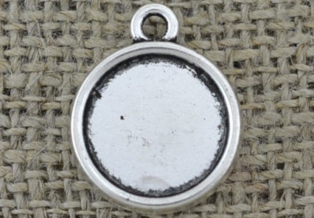 [30156] Baza medalionu srebrna kaboszon 12mm 3szt