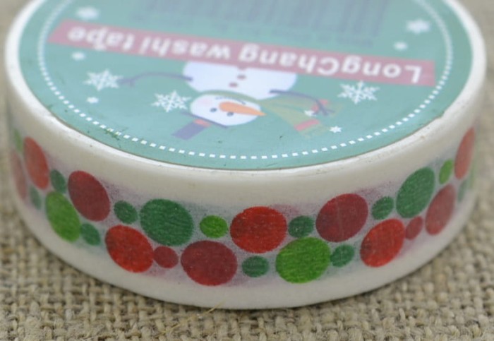 [ś07358] Taśma papierowa samoprzylepna washi tape biała girlanda 10m