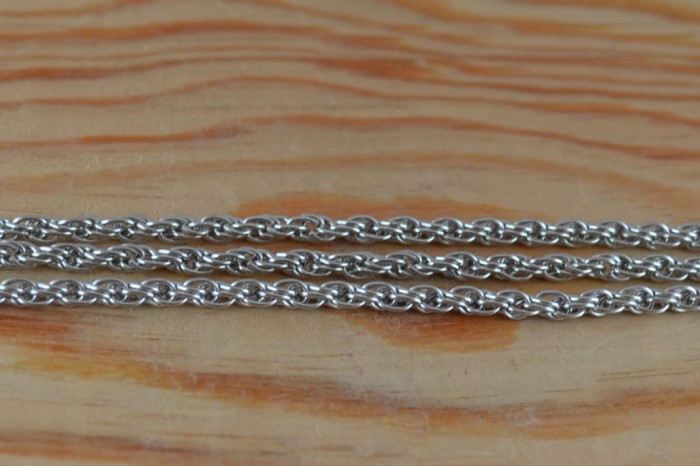 {31108} Łańcuszek kord 4*7mm w kolorze ciemnego srebra 50cm