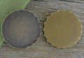 101137 Ozdobna baza medalionu w kolorze brązu na kaboszon 25mm 2szt