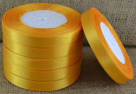 [812080] Wstążka satynowa 12mm 32mb żółta