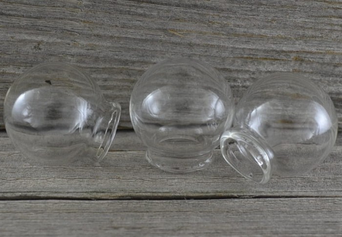 61406 Forma szklana klosz 20mm na bazę o średnicy 14mm