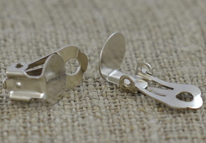 Baza kolczyka klipsa srebrna kaboszon 10mm