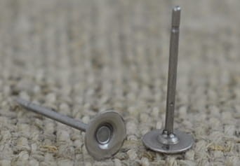 [40477] Baza kolczyka stal nierdzewna wkrętka z tarczą 4mm 5 par