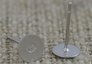 Baza kolczyka ze stali nierdzewnej wkrętka z tarczą 6mm