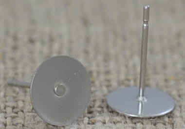 Baza kolczyka ze stali nierdzewnej wkrętka z tarczą 8mm