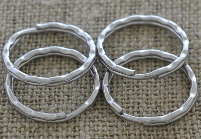 Baza breloka okrągła ze stali nierdzewnej 25mm